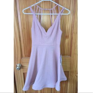 Blush Pink and Silver Short Formal Dress